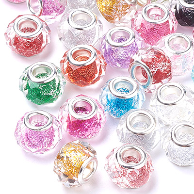 Glas Großlochperlen