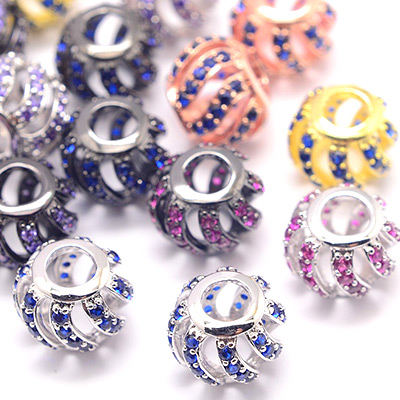Cubic Zirkonia Großlochperlen