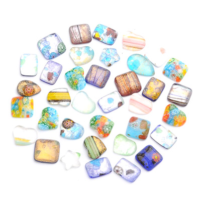 Cabochons En Verre Millefiori