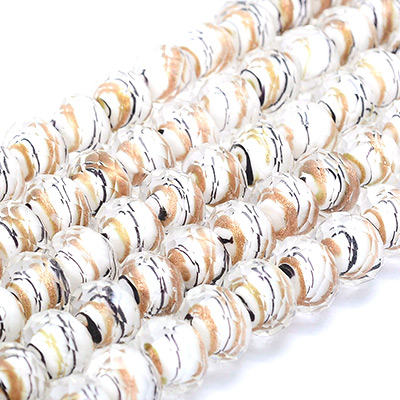 Gold Sand Lampwork Beads