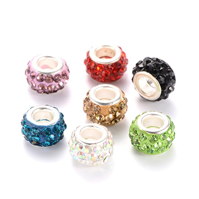 Cludoo Large Hole Glass Beads for Jewelry Making, 110 Pieces European Beads  Bulk, Big Hole Beads Lampwork Glass Beads Colorful European Craft Beads