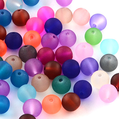 Frosted Glass Beads