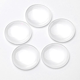Half Round Clear Glass Cabochons