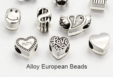 Alloy European Beads