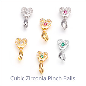 Cubic Zirconia Pinch Bails