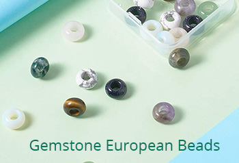 Gemstone European Beads