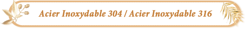 Acier Inoxydable 304 / Acier Inoxydable 316