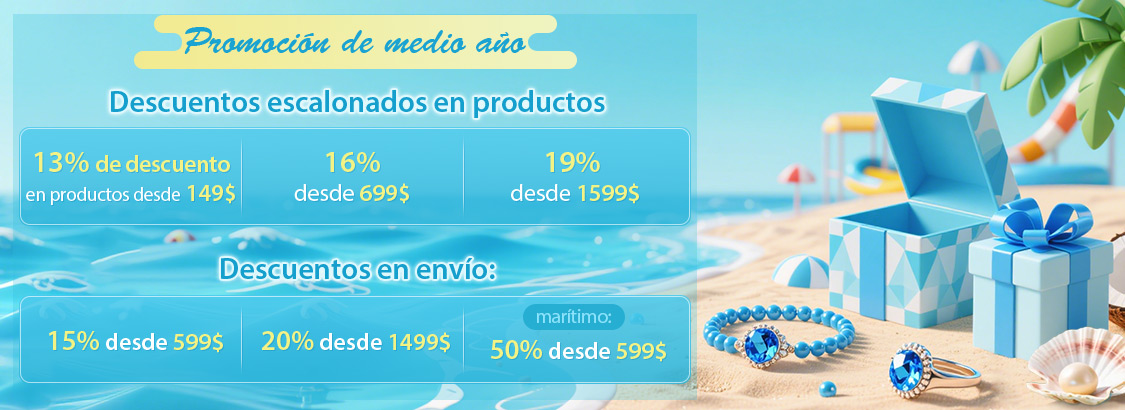 Promoción de medio año Descuentos escalonados en productos