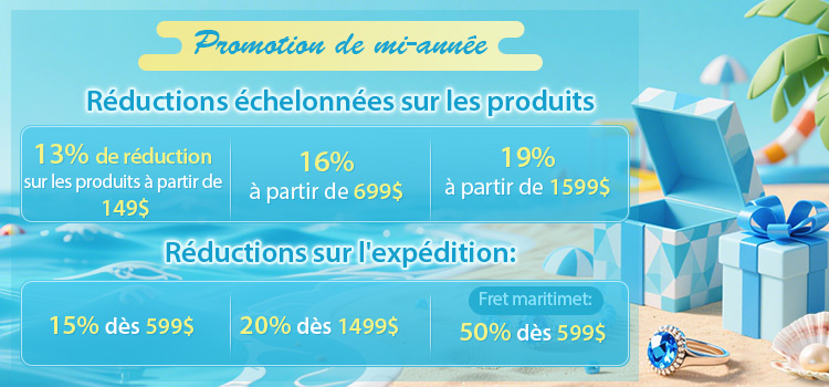 Promotion de mi-année Réductions échelonnées sur les produits