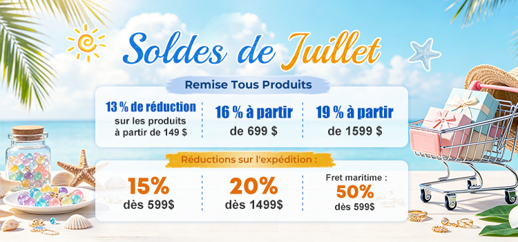 Soldes de Juillet Remise Tous Produits