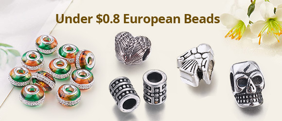 Under $0.8 European Beads